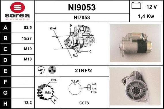 SNRA NI9053 - Starteris autospares.lv