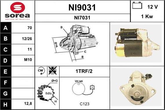 SNRA NI9031 - Starteris www.autospares.lv