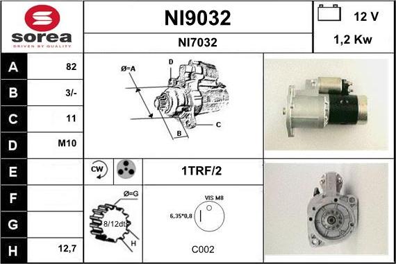 SNRA NI9032 - Starteris autospares.lv