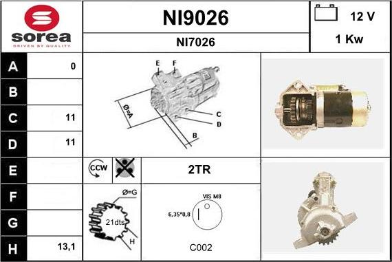 SNRA NI9026 - Starteris www.autospares.lv