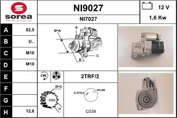 SNRA NI9027 - Starteris autospares.lv