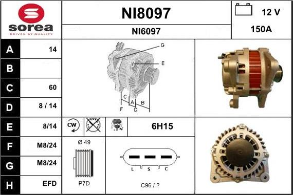 SNRA NI8097 - Ģenerators autospares.lv