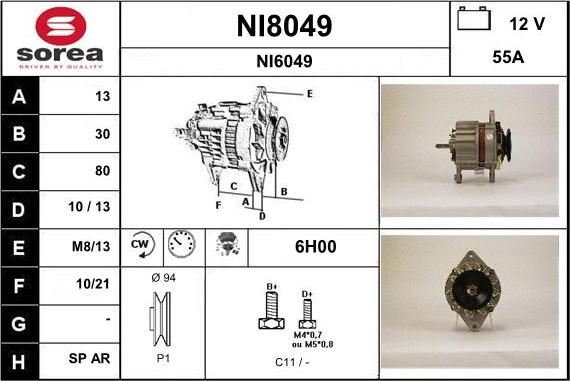 SNRA NI8049 - Ģenerators autospares.lv