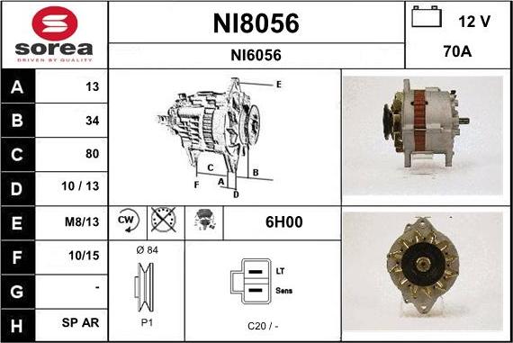 SNRA NI8056 - Ģenerators autospares.lv