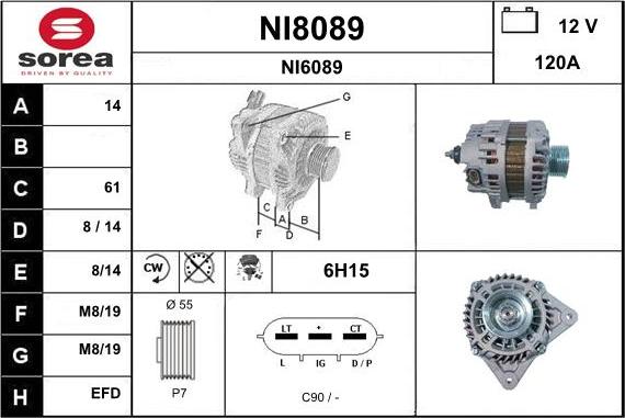 SNRA NI8089 - Ģenerators autospares.lv