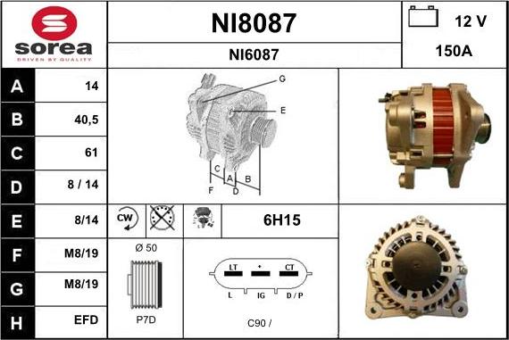 SNRA NI8087 - Ģenerators autospares.lv