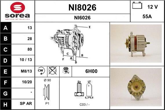 SNRA NI8026 - Ģenerators autospares.lv