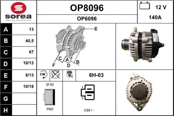 SNRA OP8096 - Ģenerators autospares.lv