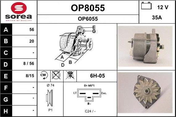 SNRA OP8055 - Ģenerators www.autospares.lv