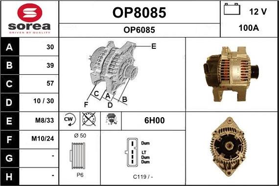 SNRA OP8085 - Ģenerators www.autospares.lv