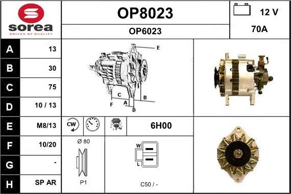 SNRA OP8023 - Ģenerators autospares.lv