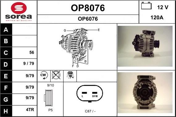 SNRA OP8076 - Ģenerators www.autospares.lv