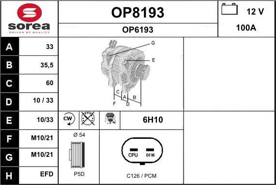 SNRA OP8193 - Генератор www.autospares.lv