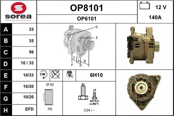 SNRA OP8101 - Ģenerators autospares.lv