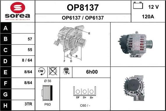 SNRA OP8137 - Ģenerators autospares.lv