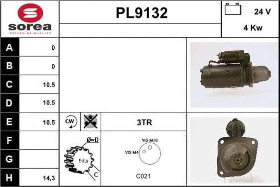 SNRA PL9132 - Starteris autospares.lv