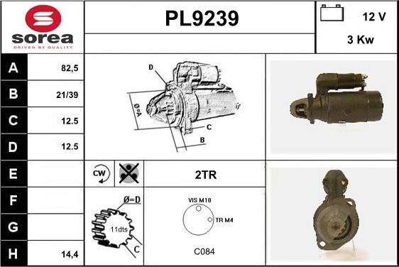 SNRA PL9239 - Starter www.autospares.lv