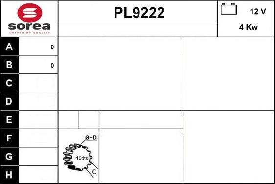 SNRA PL9222 - Starter www.autospares.lv