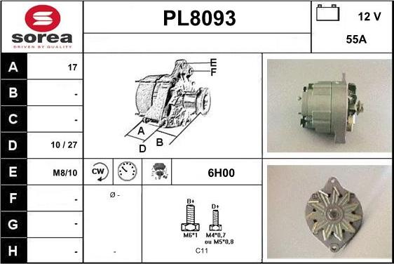 SNRA PL8093 - Ģenerators autospares.lv