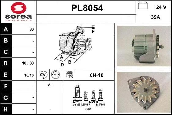 SNRA PL8054 - Ģenerators www.autospares.lv