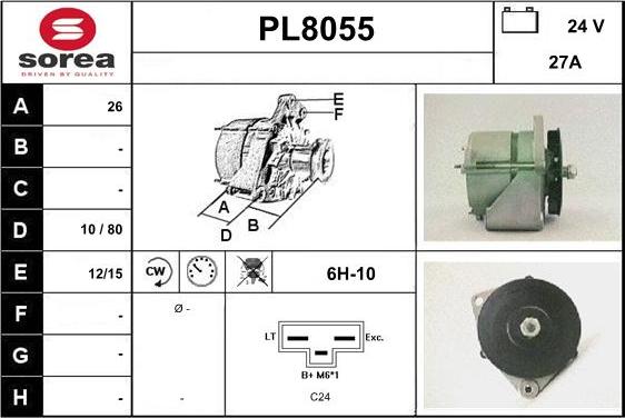 SNRA PL8055 - Ģenerators autospares.lv