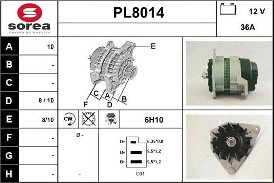 SNRA PL8014 - Ģenerators autospares.lv