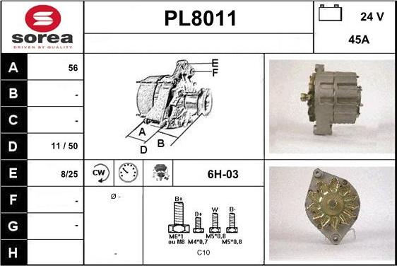 SNRA PL8011 - Ģenerators autospares.lv