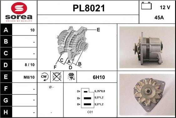 SNRA PL8021 - Ģenerators autospares.lv