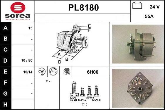 SNRA PL8180 - Ģenerators autospares.lv