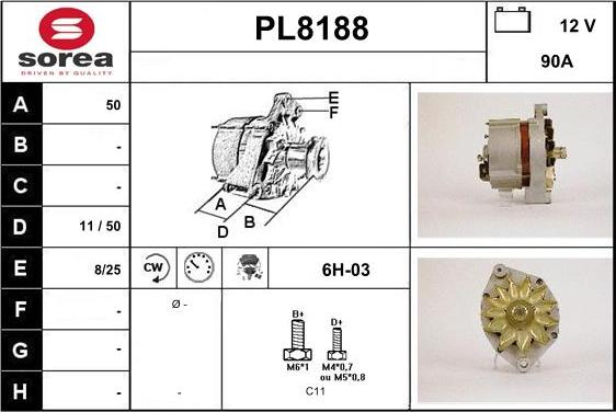 SNRA PL8188 - Ģenerators autospares.lv