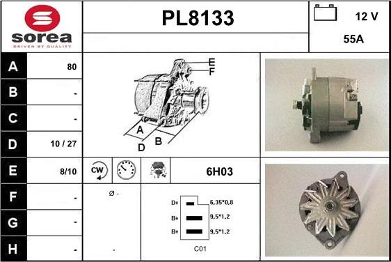 SNRA PL8133 - Ģenerators autospares.lv