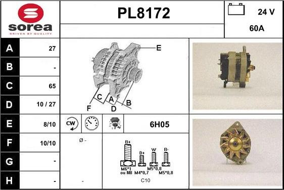 SNRA PL8172 - Генератор www.autospares.lv