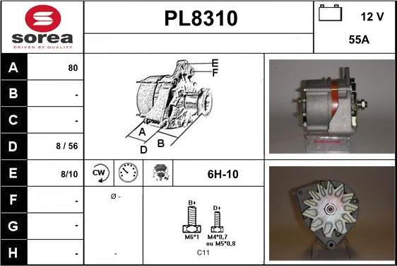 SNRA PL8310 - Генератор www.autospares.lv