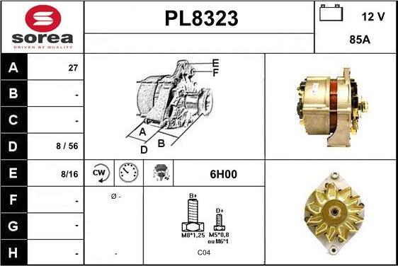 SNRA PL8323 - Ģenerators www.autospares.lv