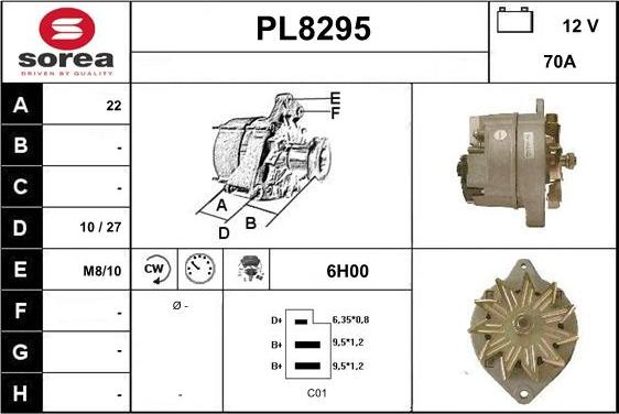 SNRA PL8295 - Ģenerators autospares.lv