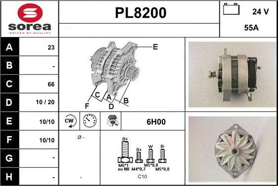 SNRA PL8200 - Ģenerators autospares.lv