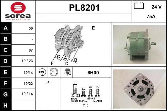 SNRA PL8201 - Ģenerators autospares.lv