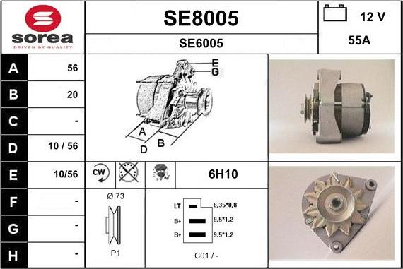 SNRA SE8005 - Ģenerators autospares.lv