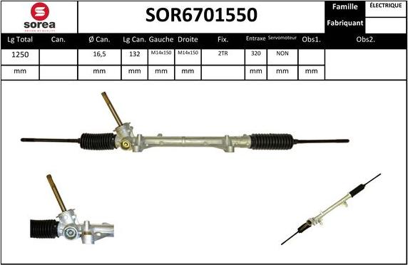 SNRA SOR6701550 - Stūres mehānisms autospares.lv