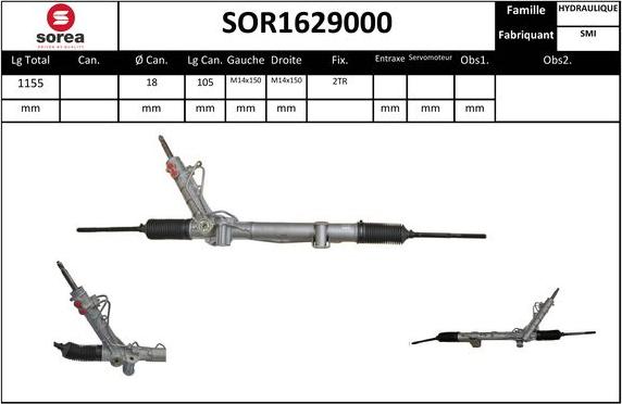 SNRA SOR1629000 - Stūres mehānisms www.autospares.lv