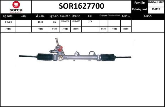 SNRA SOR1627700 - Stūres mehānisms www.autospares.lv