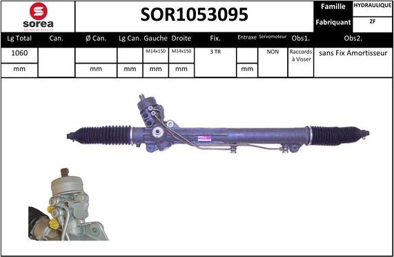 SNRA SOR1053095 - Рулевой механизм, рейка www.autospares.lv