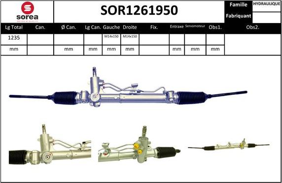 SNRA SOR1261950 - Stūres mehānisms www.autospares.lv