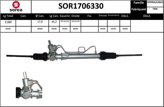 SNRA SOR1706330 - Stūres mehānisms www.autospares.lv