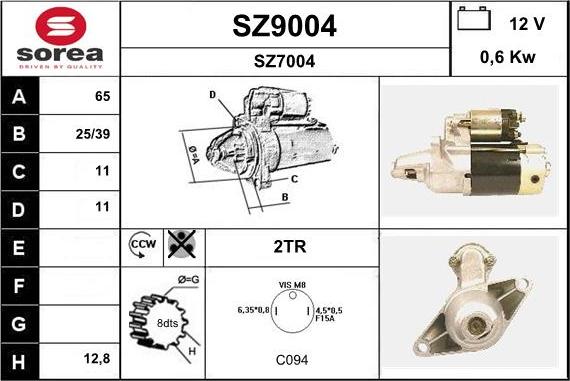 SNRA SZ9004 - Starteris www.autospares.lv