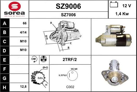 SNRA SZ9006 - Starteris www.autospares.lv