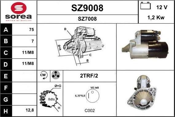 SNRA SZ9008 - Starteris www.autospares.lv