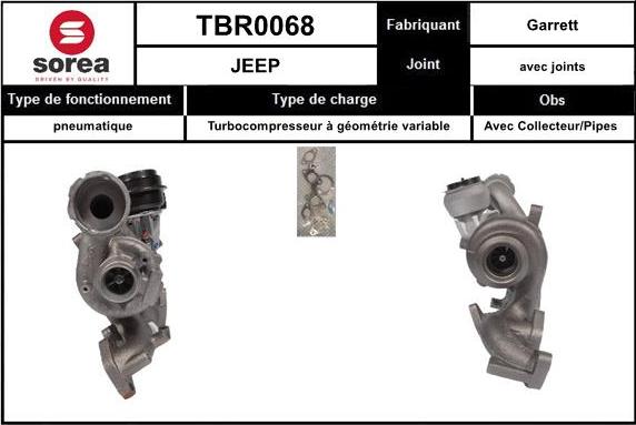 SNRA TBR0068 - Kompresors, Turbopūte autospares.lv