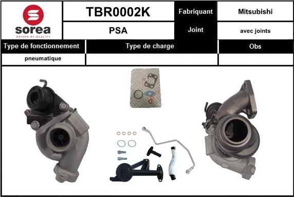 SNRA TBR0002K - Турбина, компрессор www.autospares.lv