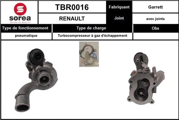 SNRA TBR0016 - Kompresors, Turbopūte www.autospares.lv